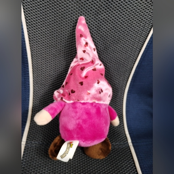GNOME PLUSH HOT PINK SHIMMERING HEARTS 11” THE GNOMLINS SUPER CUTE!! Valentine - Picture 4 of 14